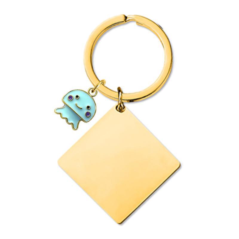 40g Weight Bag Pendant, Keychain Classification 1 Piece Quantity Casual, Daily Occasion Metal Material Rainbow, Jellyfish, Customization Laser Engraving Pattern Unisex Gender Vintage Style, Classic Style Style Vintage Style Classic Style Rainbow Jellyfish Customization Laser Engraving Metal Unisex Bag Pendant Keychain 8