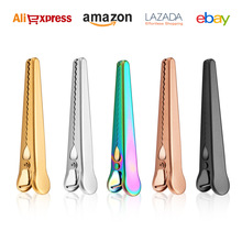 不锈钢鳄鱼夹咖啡袋封口夹家用食品袋长尾夹奶粉夹多用文件票据夹