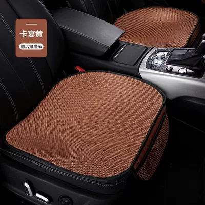 Seat cushion, seat cover: luxury, breathable, non-slip car seat cushion - drivers-single-seat-yellow-1-piece