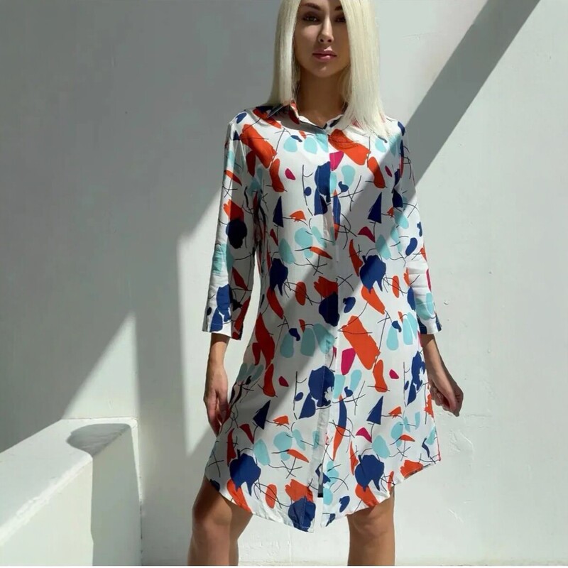2026 European and American Cross-Border Xiangyun Silk Printed Lapel Women's Shirt, Mid-Length, Sun-Protective, Early Autumn, High-End Feel 2026 European and American Cross-Border Xiangyun Silk Printed Lapel Women's Shirt, Mid-Length, Sun-Protective, Early Autumn, High-End Feel