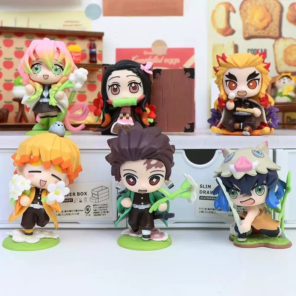Demon Slayer: Kimetsu no Yaiba, серия Birth Flower, слепая коробка, аниме-фигурка, модная игрушка, подарок на день рождения, модель-украшение