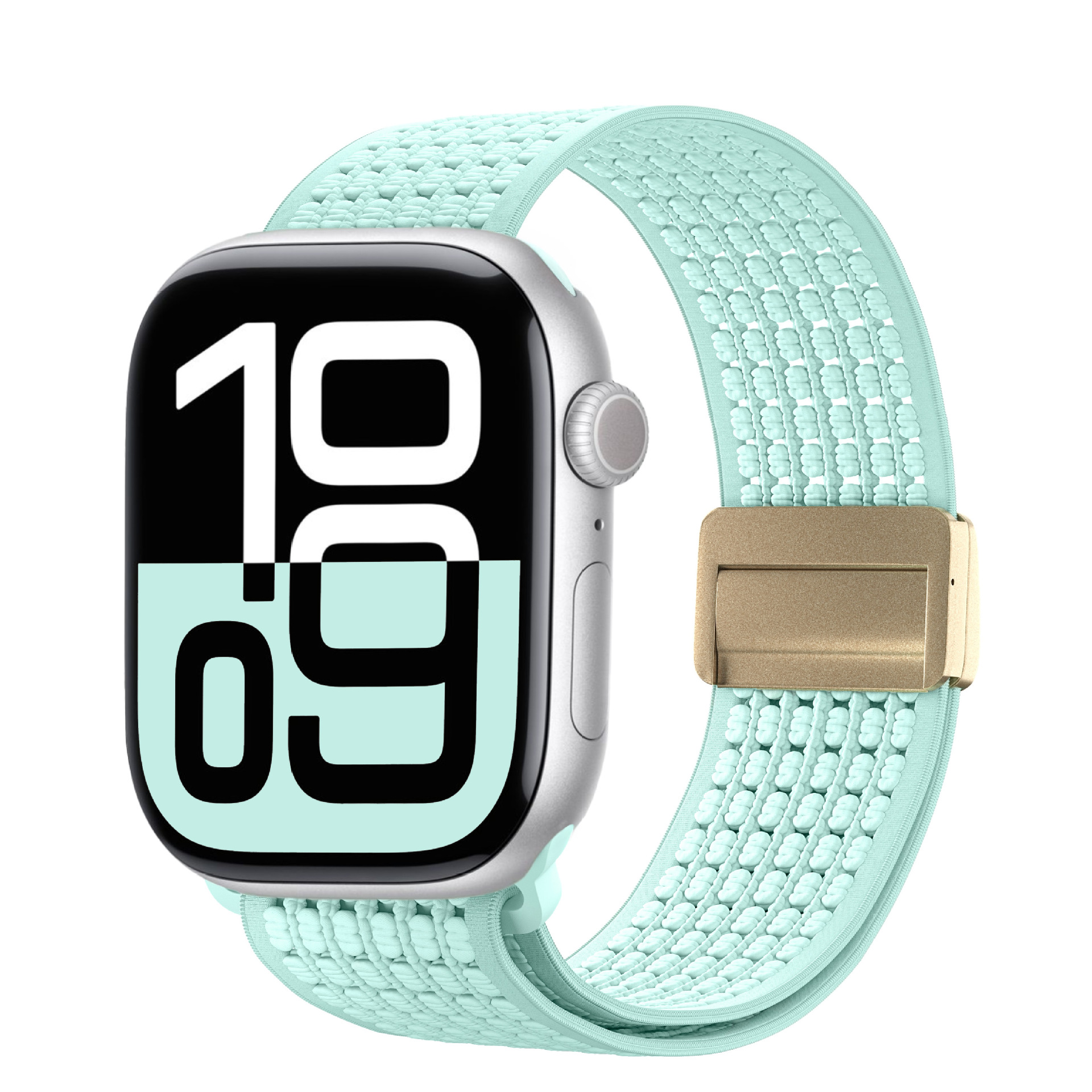 Correas para Apple Watch compatibles con Apple Watch 7/8/9, elásticas, de nailon tejido, con cierre magnético, correa para iWatch S10