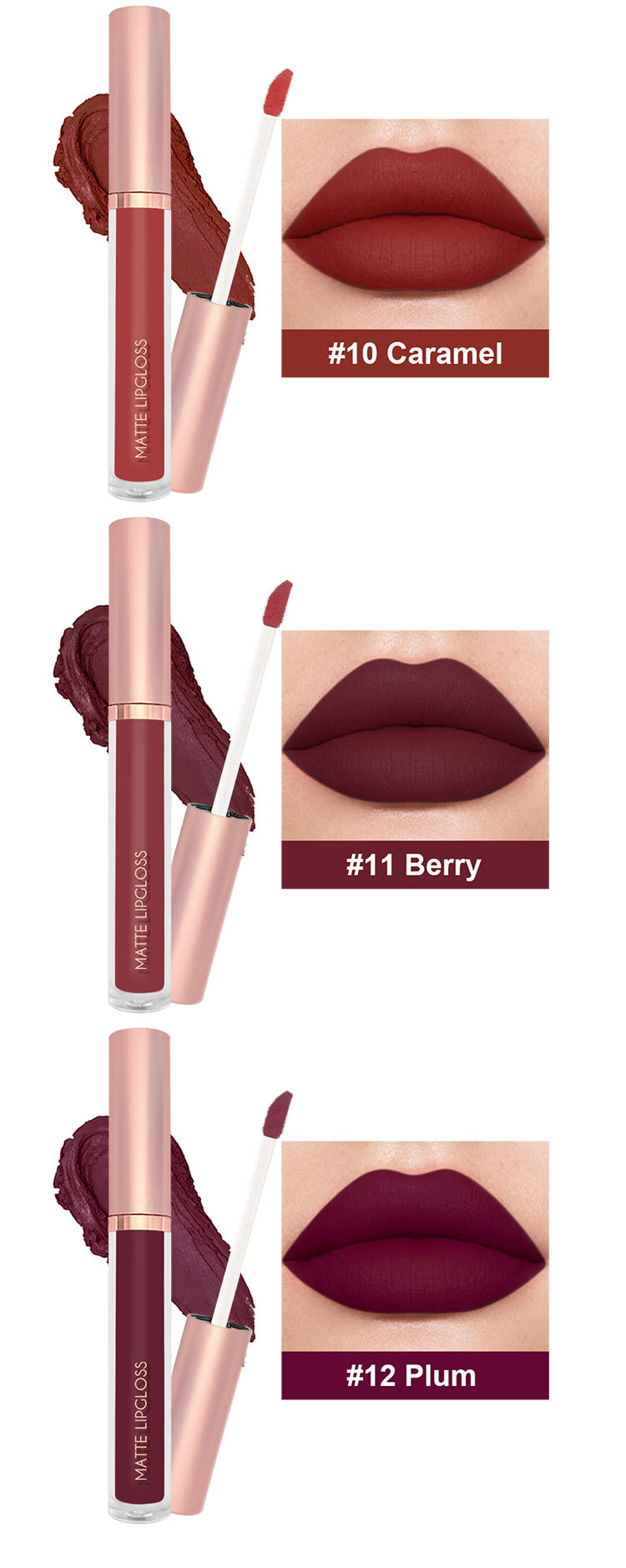 6支套装哑光雾面不沾杯唇彩唇釉套装