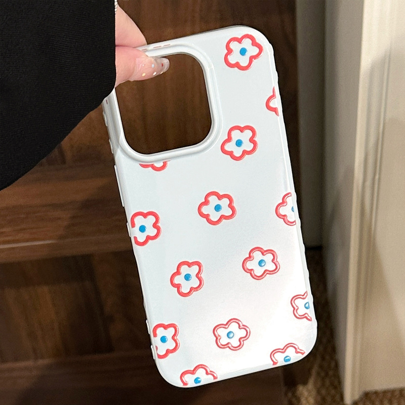 小红花支架苹果16手机壳iphone17适用12代发15promax韩系13全包软|undefined
