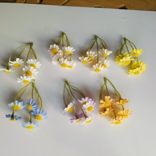 Simulation Flower Foregosome Fake Flower Head Flower Flower Small Dream Straw Hat Silk Flower Beauty Terminal Ona Kisu Hanfu with Flower