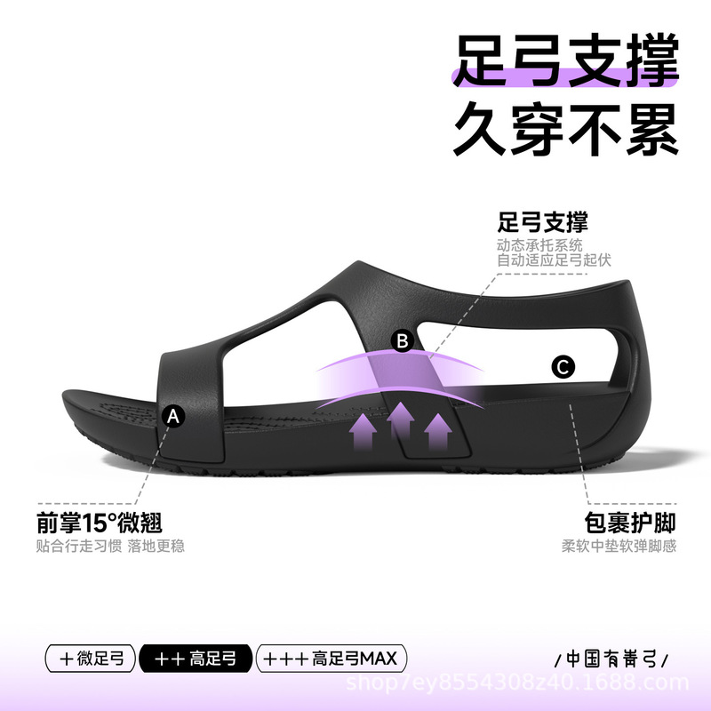 New Style Green Arch-Support Ballet Sandals for Women, Summer Outdoor Breathable Lightweight Water Shoes