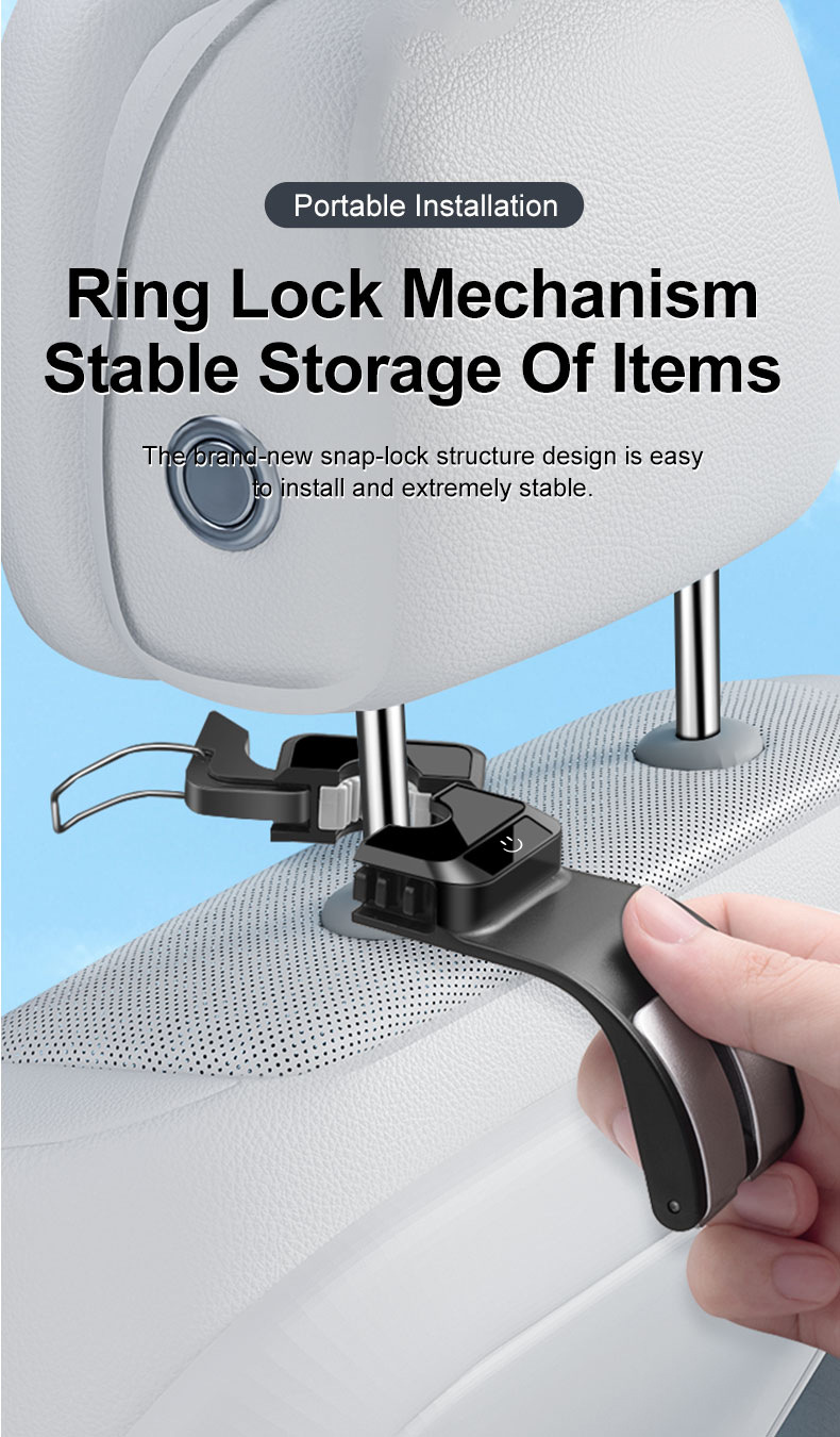 Car Seat Soft Hook for Rear Seat Backrest, Multifunctional Small Hook for Car Interior Use