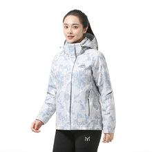 团购风雪狼羽绒冲锋衣女冬季户外保暖白鸭绒一体羽绒服男士滑雪服