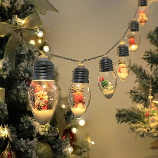 Cross-border Hot Selling Christmas LED Lights Snowman Santa Elk New Light String Christmas Tree Decorative Light Bulb
