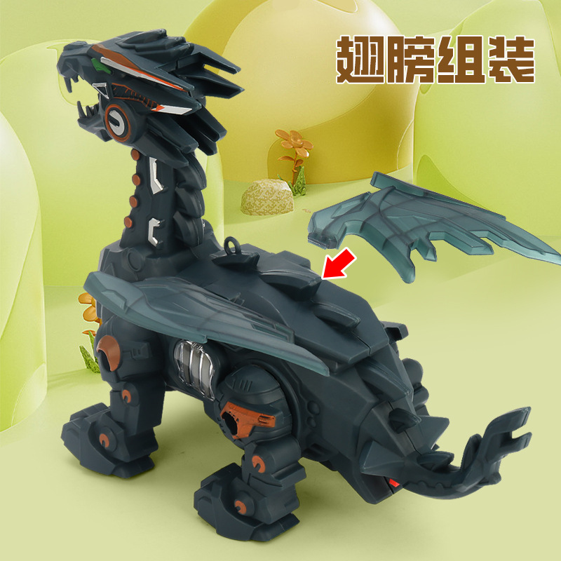 Los niños eléctrico cuerda dinosaurio música iluminación mecánica dragón simulación dinosaurio puesto juguetes al por mayor