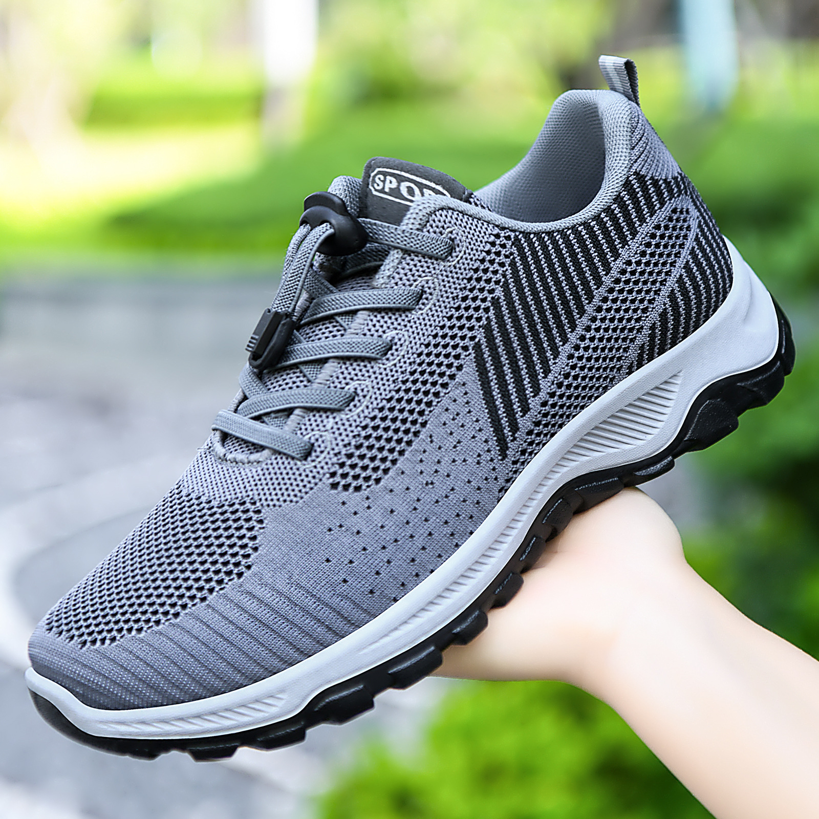 Zapatos para caminar nuevos, zapatos para viajes de primavera, zapatos cómodos para hombres de mediana edad y mayores, zapatos para correr con suela blanda, zapatillas deportivas para parejas