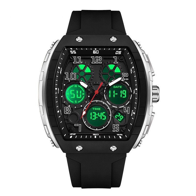 Reloj electrónico explosivo transfronterizo, forma de barril de vino, pantalla dual, impermeable, reloj para estudiantes, reloj despertador, reloj electrónico personalizado al por mayor