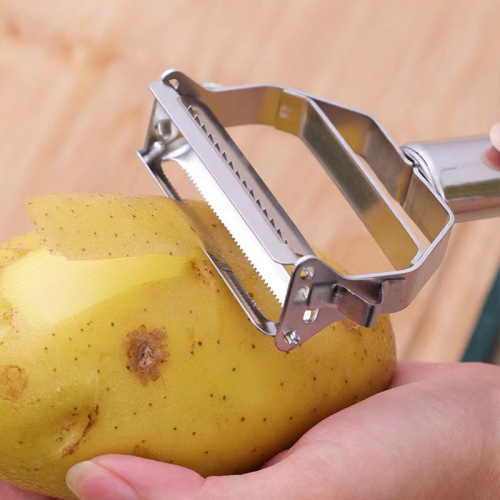Stainless steel double-head grater multi-functional two-in-one peeler home kitchen melon peeling fruit potato peeling knife