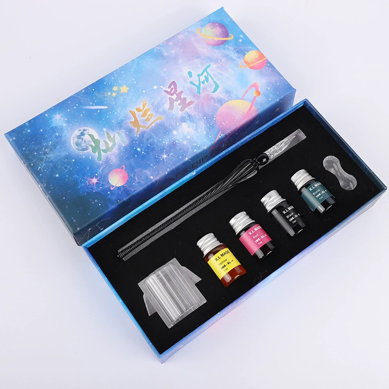 Glass rollerball pen, ink, brush for elementary school students, Birthday gift