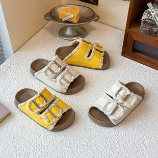 Girls' Slippers 2025 New Summer Style for Children and Girls to Wear Outside, Medium and Large Children's Soft-Soled Non-Slip Slippers