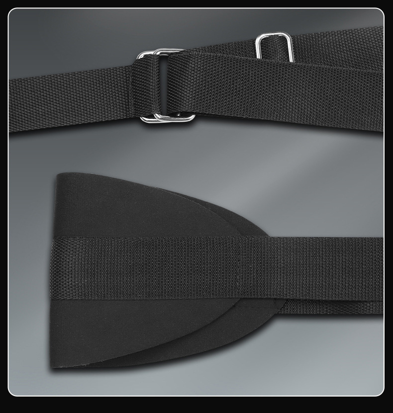 Door Swing Restraint Set with Cushion, Black Dual-Layer Fabric, Metal Hardware — detail image 16