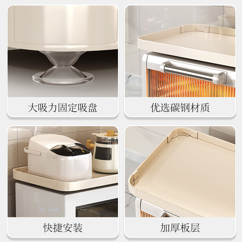 simple horno de microondas placa laminada estante de almacenamiento multifuncional hogar horno de mesa de cocina bandeja de arroz eléctrica de doble capa