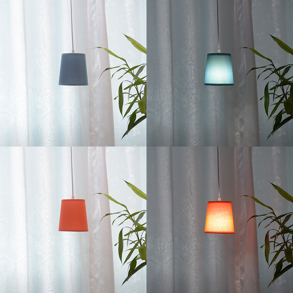 Fuente de la fábrica transfronteriza ins pantalla hecha a mano etiqueta plana pantalla de tela lámparas dormitorio sala de estar iluminación decorativa pantalla