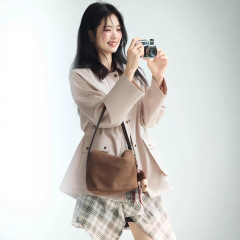 撞色皮领风衣式短外套女2025秋季新款复古潮流外套女1G8911061