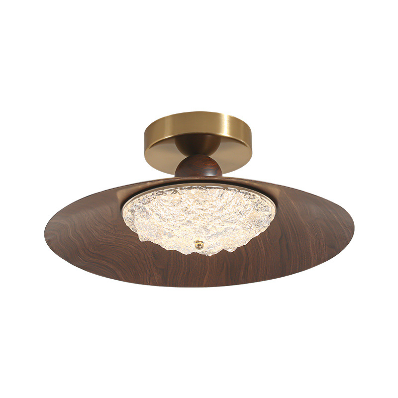 Luz de techo de estilo medieval dormitorio color nuez sala de estar luz de entrada simple dormitorio guardarropa luz de balcón 461L