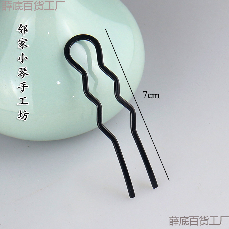 汉服发簪主体步摇材料电泳手工哑黑古风保色饰品配件厂家直销
