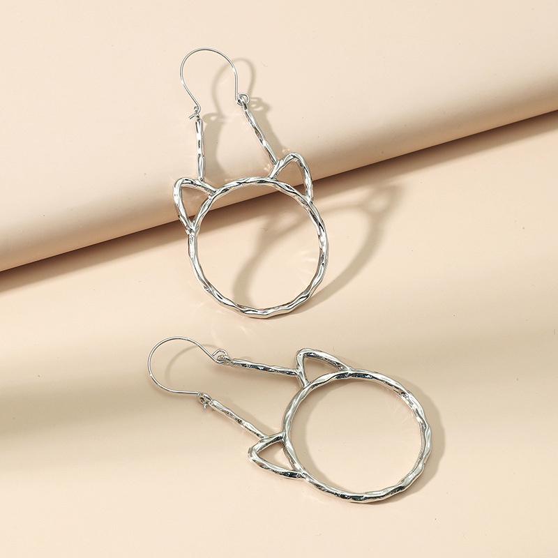 Korea Cat Ear Alloy Earrings display picture 2