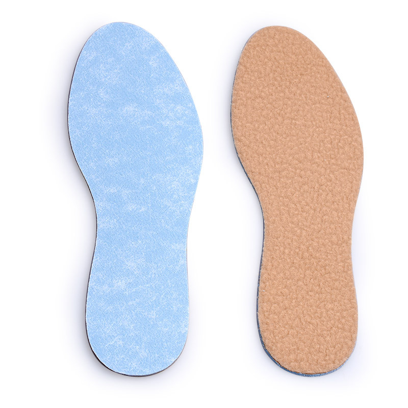 Otoño y invierno calentamiento plantillas de cordero cortadas, felt cómodo y felpa, plantillas de invierno absorbentes de sudor