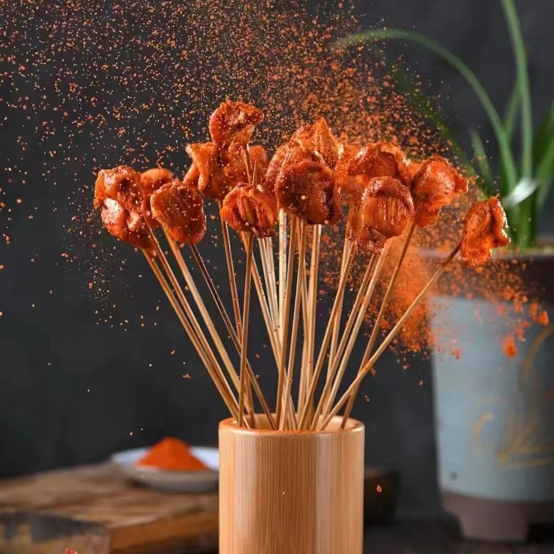 麻辣小郡肝150g火锅食材烧烤串串商用腌制半成品冷冻调理鸡胗花