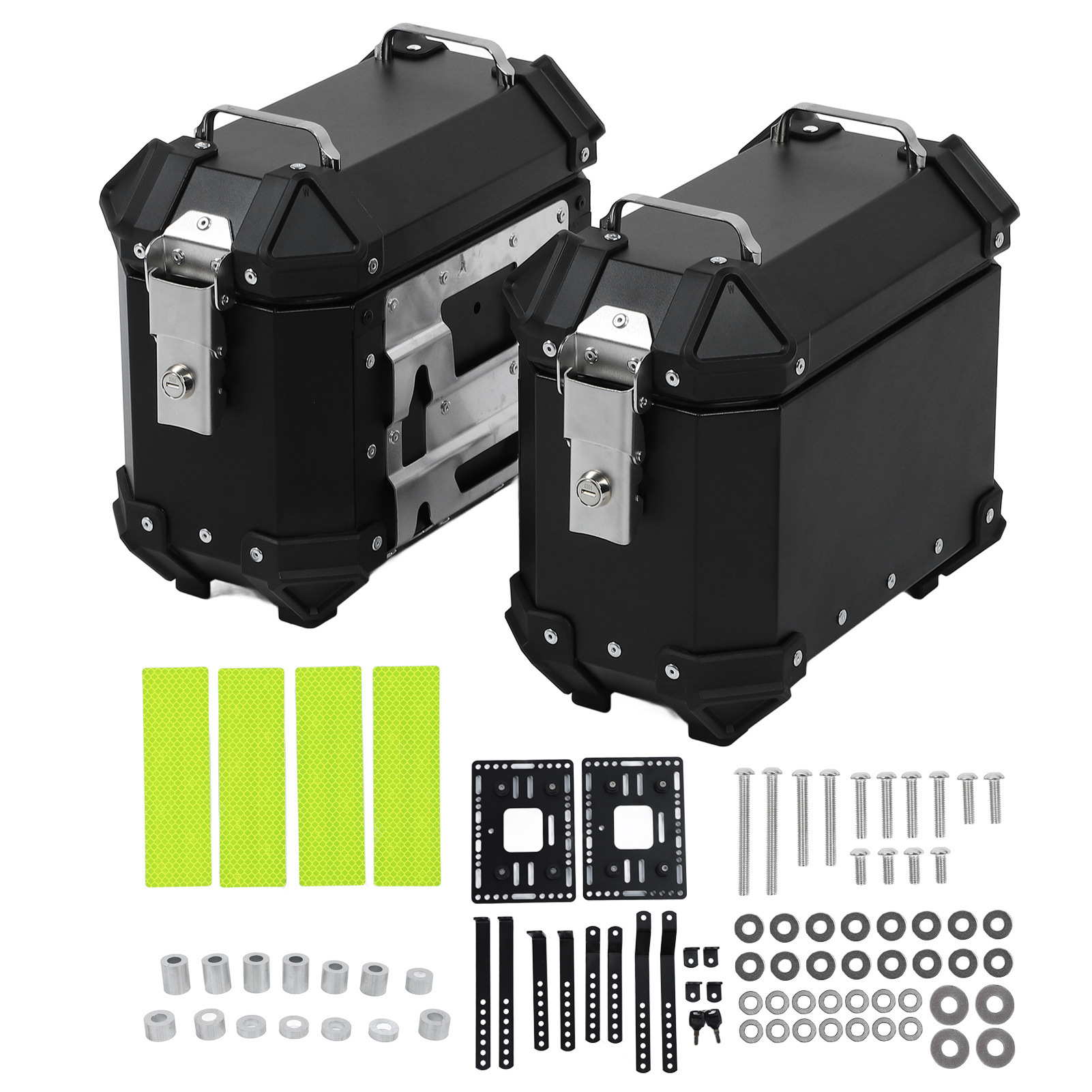 18L Side Box Bracket for Motorcycle, Universal Aluminum Alloy Waterproof and Anti-Collision Side Box, Large Capacity Quick-Release Side Box for Motorcycle Travel