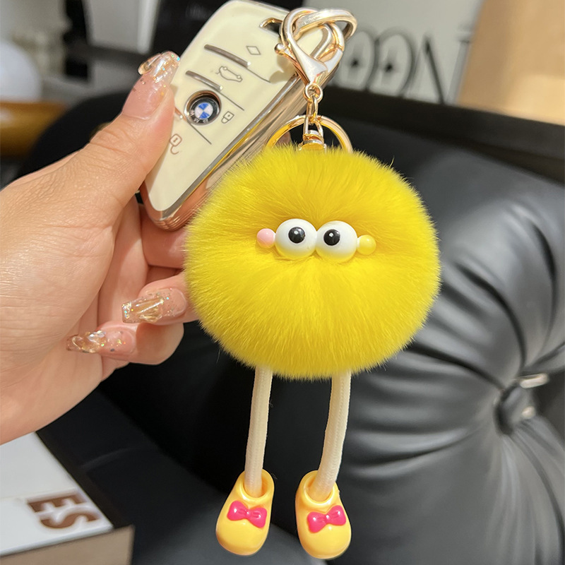 かわいい模造レッキスウサギの長い脚小さなブリケット車のキーホルダーペンダントぬいぐるみバッグペンダントギフト人形人形|undefined