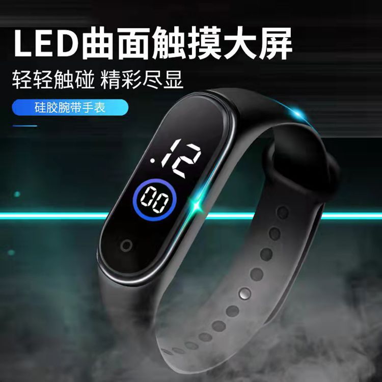 Nuevo M4 reloj electrónico pulsera pantalla táctil impermeable gran fuente moda deportes estudiante LED reloj electrónico