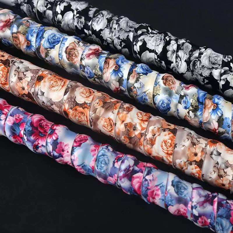 1.5M 핸들 커버 배드민턴 라켓 탄성 손 접착제 미끄럼 방지 땀 흡수 벨트 낚싯대 손 접착제 랩 인쇄 된 땀 흡수 벨트