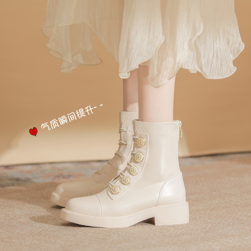 Gomez New Thick-heeled Thick-soled Martins for Fall and Winter Women 960-12