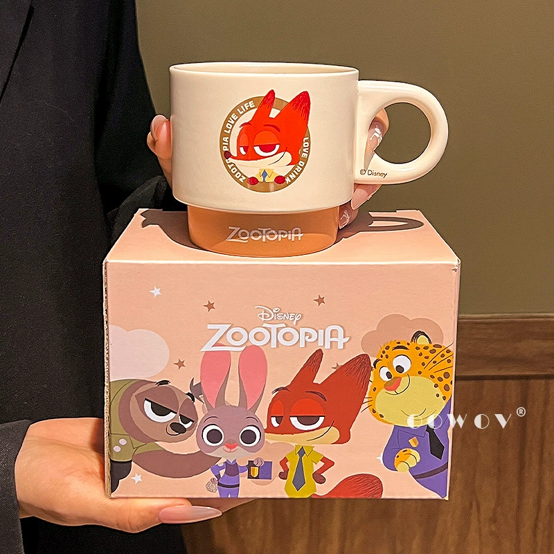 Ceramic Mug Set (Zootopia) 4×300 ml Stacking Cups, Character Couple Gift Box