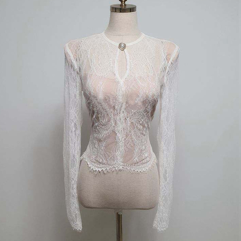 Autumn universal lace base body-friendly long-sleeve