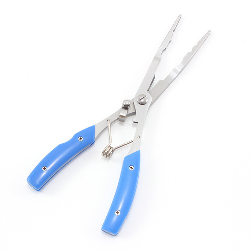 Wholesale multifunctional extended straight-jaw fishing pliers, fishing scissors, heavy-duty carp line extended straight-jaw scissors, fish grip for sea fishing