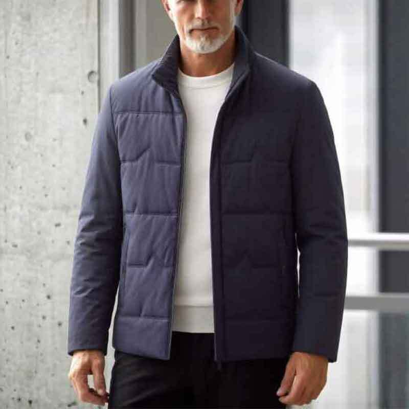 2026 겨울 중장년 남성 아빠옷 비즈니스 캐주얼 스탠드칼라 기모 두꺼운 집