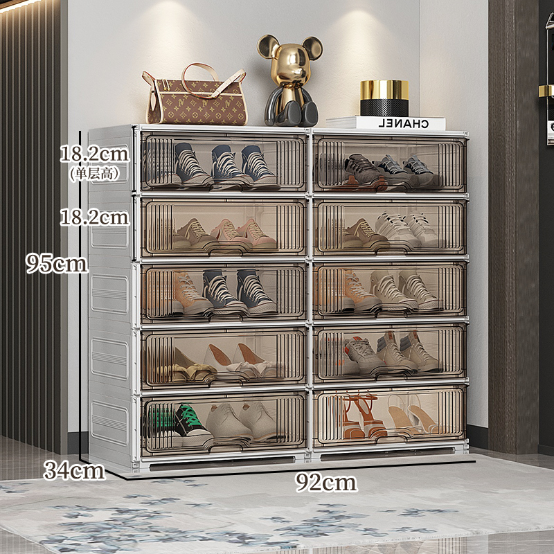 ✿ ✾ ✽ ✽ ✾ ✿    [6면 모두 단단함] 넓어지고 두꺼워짐, 2열, 5겹 - 대형 신발 20켤레 수용 가능 ✿ ✾ ✽ ✽ ✾ ✿