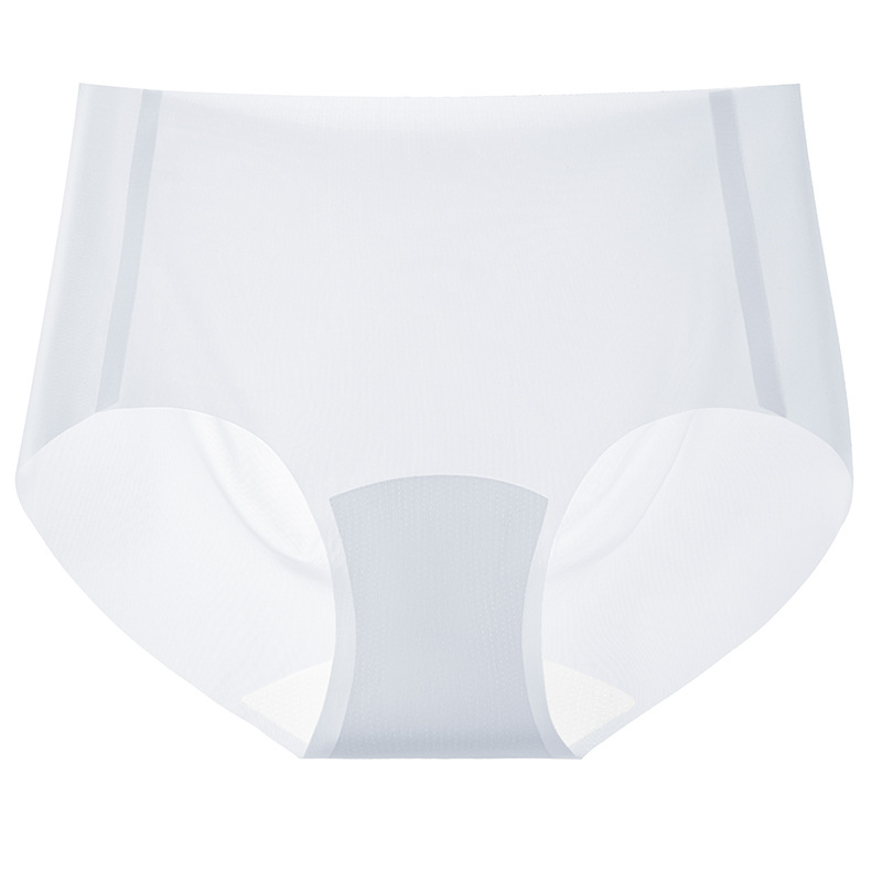 Entrepierna alargada, ropa interior delgada que no deja marcas, seda de hielo para mujer, entrepierna antibacteriana transpirable, pantalones finos para mujer de verano medio y verano