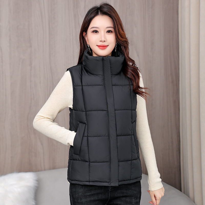Moda chaleco de algodón mujer 2025 invierno nuevo estilo coreano relajado y delgado con aire extranjero grueso calentamiento clip