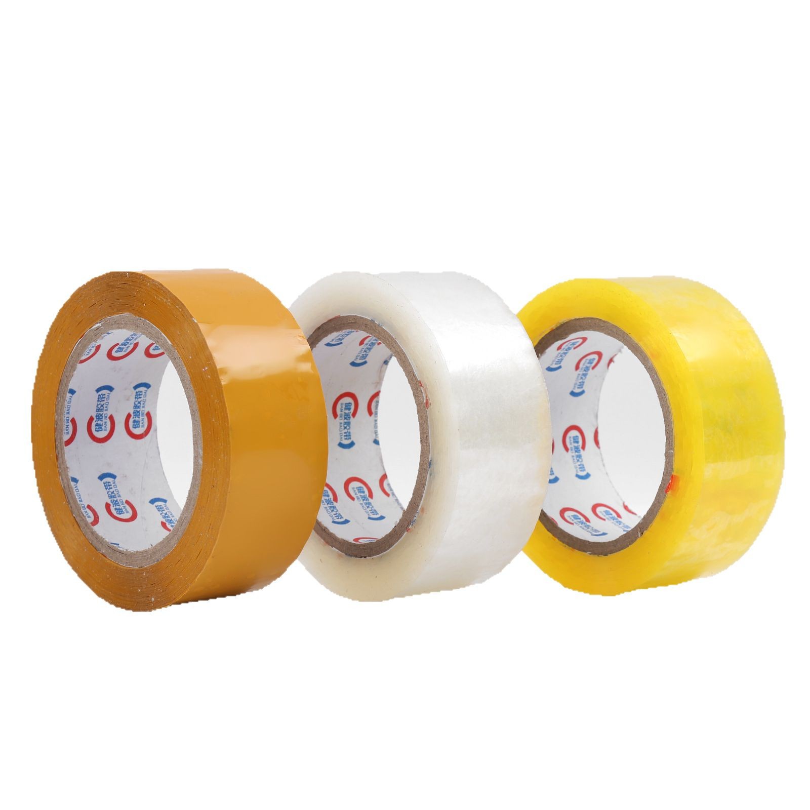 Cintas adhesivas transparentes, lotes de cajas grandes, cinta de embalaje expreso, cinta de embalaje transparente, alta viscosidad, tela adhesiva espesa amarilla