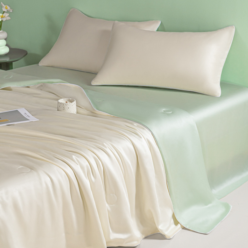 대마줄 여름이불 - 치즈그린