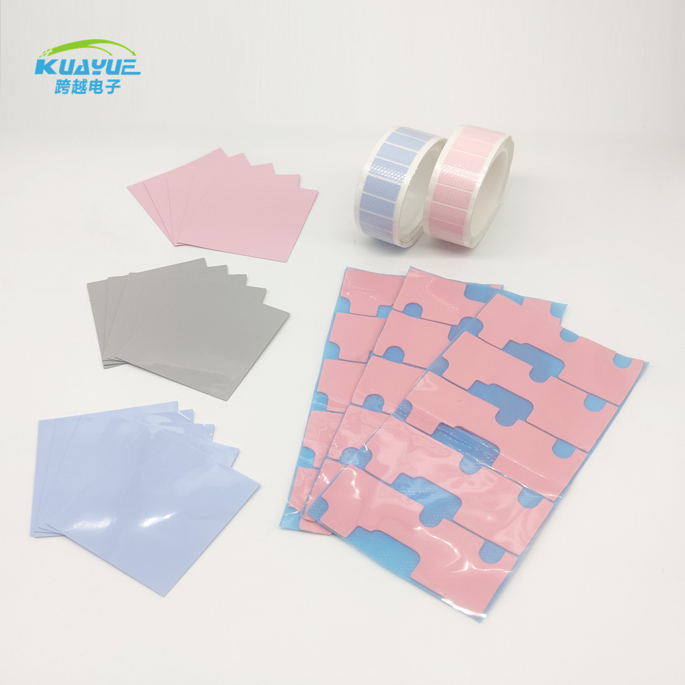 led灯具灰白色强粘性导热硅胶片 背双面胶高粘性散热硅胶垫