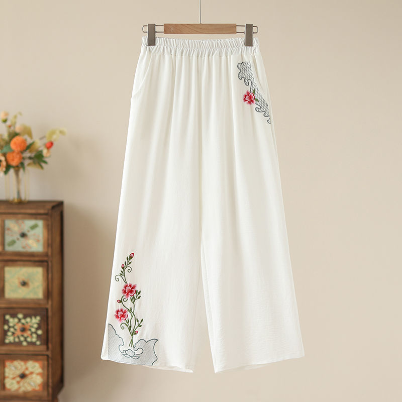 화이트【682 # 와이드팬츠]