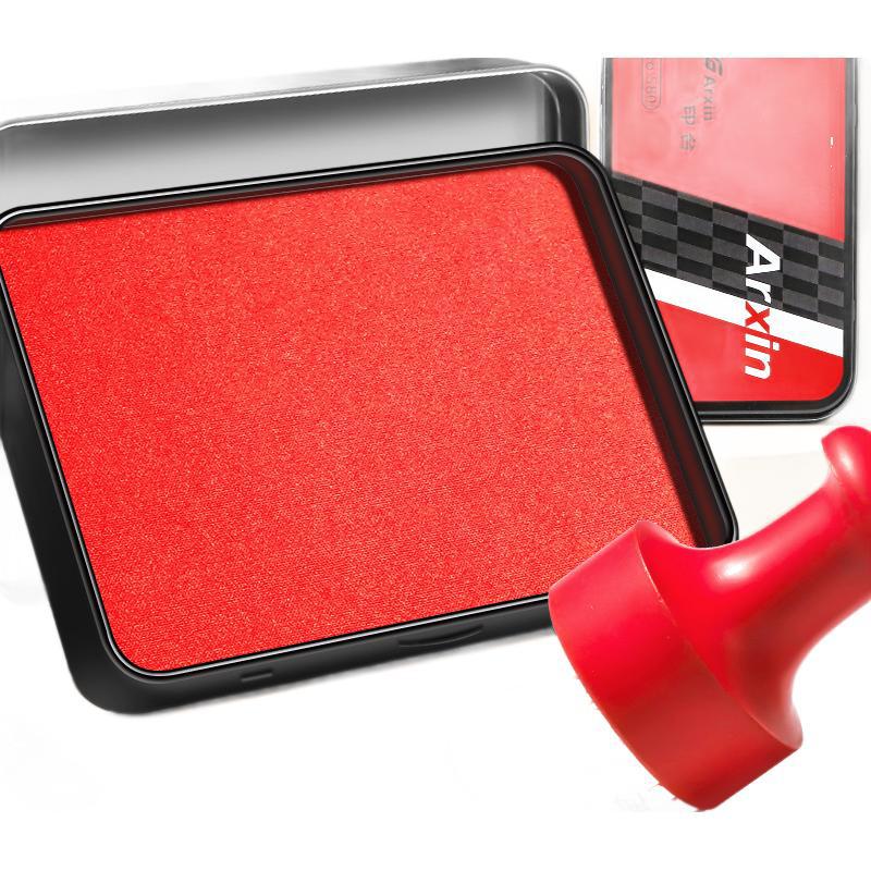 Oficina mesa de impresión roja, almohadilla de tinta de secado rápido, mesa de impresión cuadrada, sello de huellas dactilares, pintura de dedos de bricolaje de mano para niños, almohadilla de tinta al por mayor
