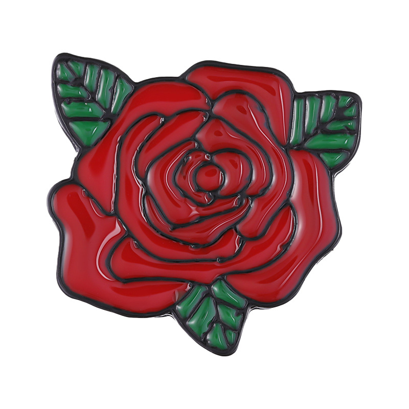 thumbnail for Cross-border new red series of flowers, flower pots, sewing machine shapes, retro badges, classic design, versatile corsages