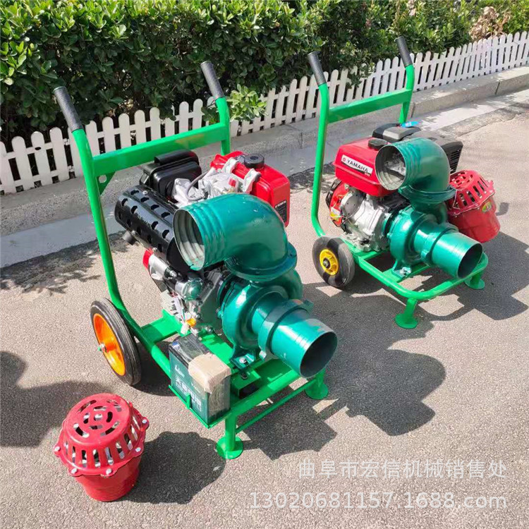 农业带喷灌高压浇地机 双叶轮3寸进2.5寸抽水机 手推轻便小巧