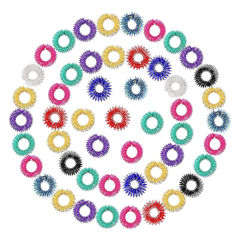 Mini Spring Decompression Finger Massage Ring Finger Massager Mini Spring Decompression Ring Massage Ring
