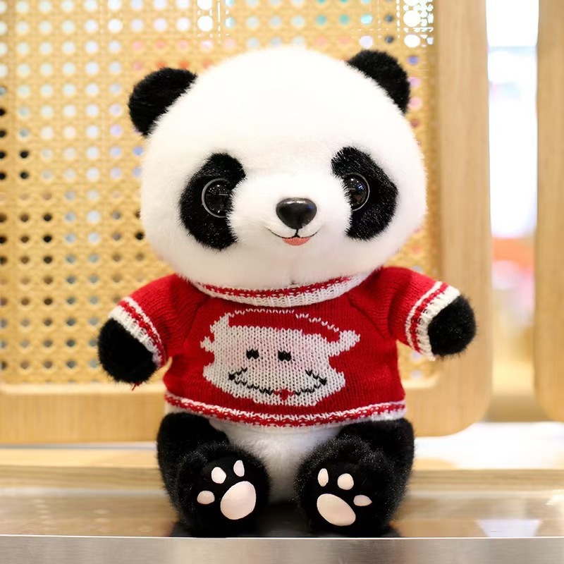 Panda lindo muñeca niño muñeca de regalo tesoro nacional panda gigante imitación panda gigante juguetes de peluche