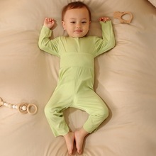莫代爾嬰兒睡衣薄款四季分體秋衣套裝夏季空調服寶寶夏裝嬰兒衣服